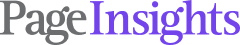 PageInsights logo in gray and purple text.